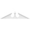 Ekena Millwork Acorn Architectural Grade PVC Pediment, 80"W x 20"H x 2-3/4"P (Pitch 6/12) PEDPS080X200ACR00 - alternate 6